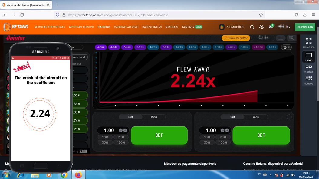 Betano predictor aviator